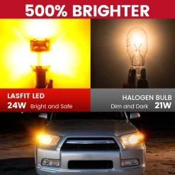 Amber 1156 CanBus-Ready Turn Signal Light LED Bulbs | D2 Series