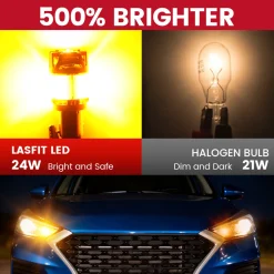 Amber 1157 CanBus-Ready Turn Signal Light LED Bulbs | D2 Series