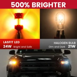 Amber 7443 CanBus-Ready Turn Signal Light LED Bulbs | D2 Series