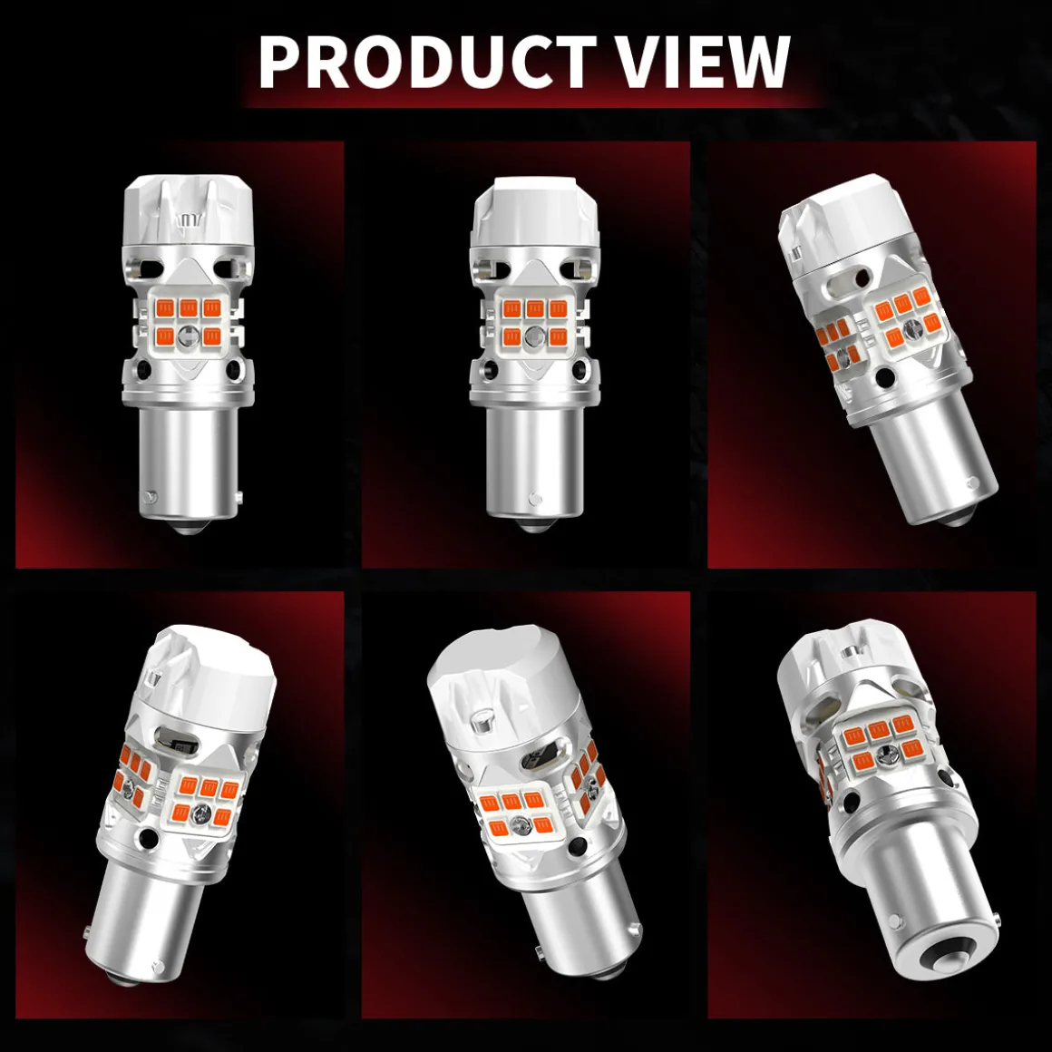 BAU15S PY21W LED Turn Signal Bulbs CanBus-Ready Amber | T3 Series