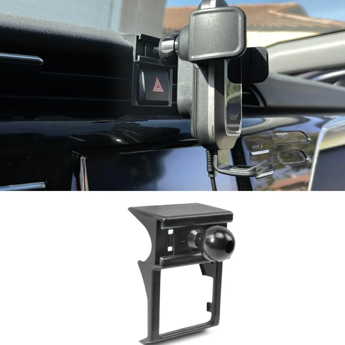 Custom Car Air Vent Clip For 0.67'' Joint Ball Cell Phone Holder