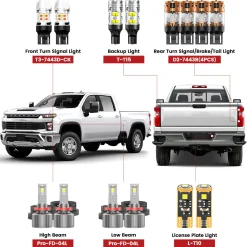 Custom Engineered for 2020-2026 Chevrolet Silverado HD 2500/3500 WT LT Custom LED Bulbs Upgrade | Tested and Verified