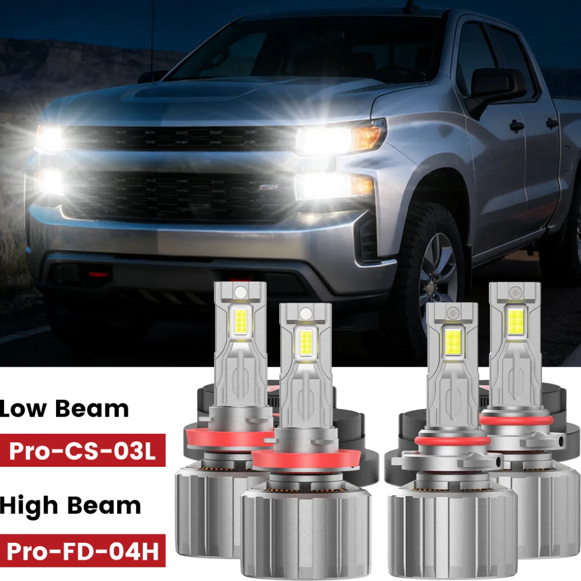 Custom Engineered for 2022 Chevrolet Silverado 1500 LED Bulbs Upgrade