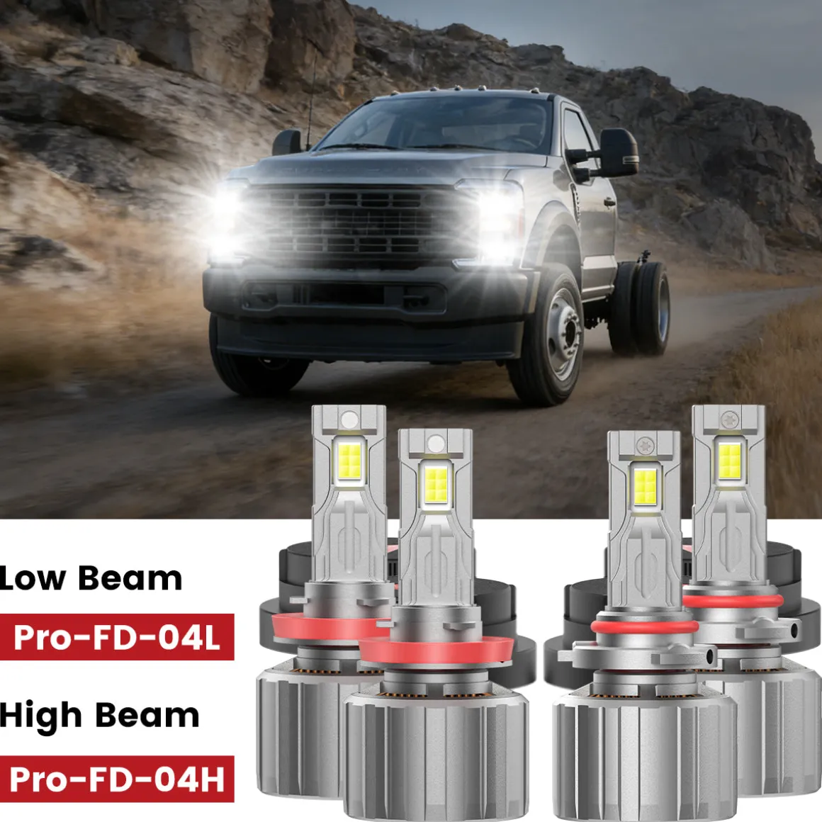 Custom Engineered for 2023-2025 Ford Chassis Cab F-350/450/550 LED Bulbs Upgrade