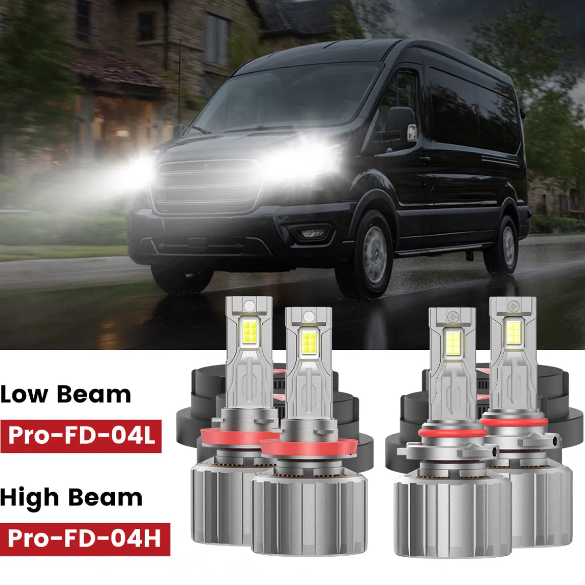 Custom Engineered for 2015-2025 Ford Transit-150/250/350 LED Bulbs Upgrade | Tested and Verified