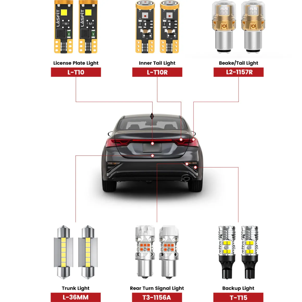 Custom Engineered for 2019-2021 Kia Forte LED Bulbs Upgrade | Tested and Verified