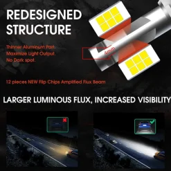 Custom H7 LED Bulbs Fit for Volkswagen Polo MK5 Touran Plug and Play Pro-VW8 | 2 Bulbs