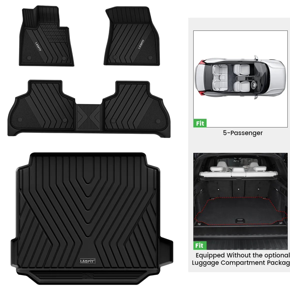 Fit for 2019-2026 BMW X5 Floor Mats or Cargo Mat, Fit 5-seater Only