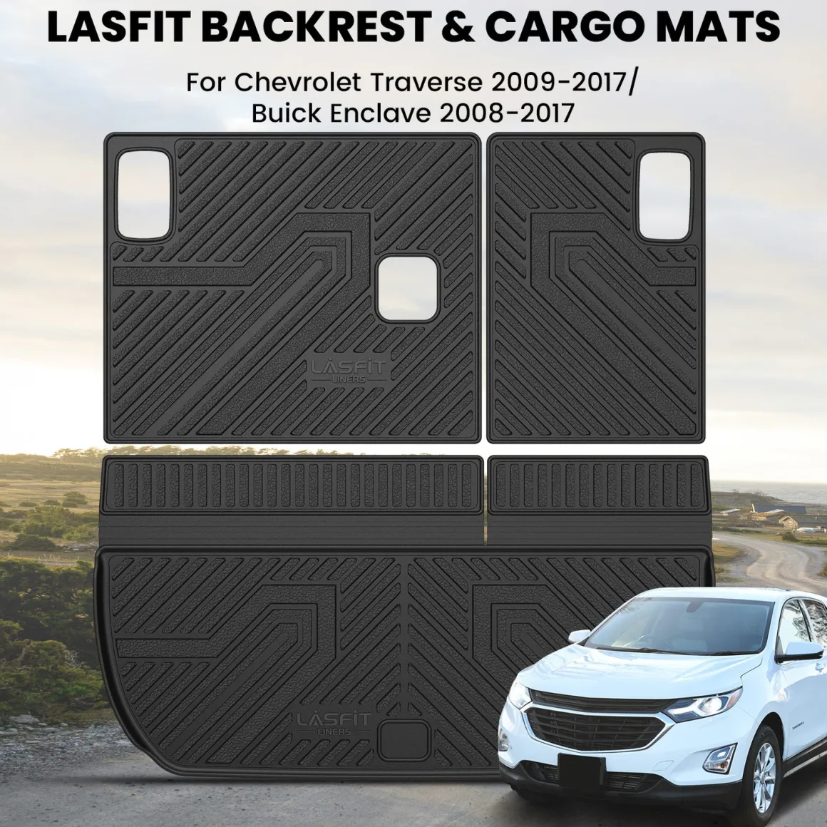 Fit for 2008-2017 Buick Enclave Floor Mats or Cargo & Seatback Mats