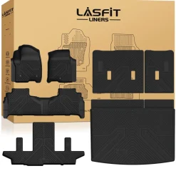 Fit for 2021–2026 Cadillac Escalade ESV Floor & Cargo Mats Protection Set, Not Fit Executive Seats