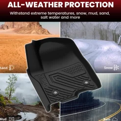 Fit for 2021–2026 Cadillac Escalade ESV Floor & Cargo Mats Protection Set, Not Fit Executive Seats
