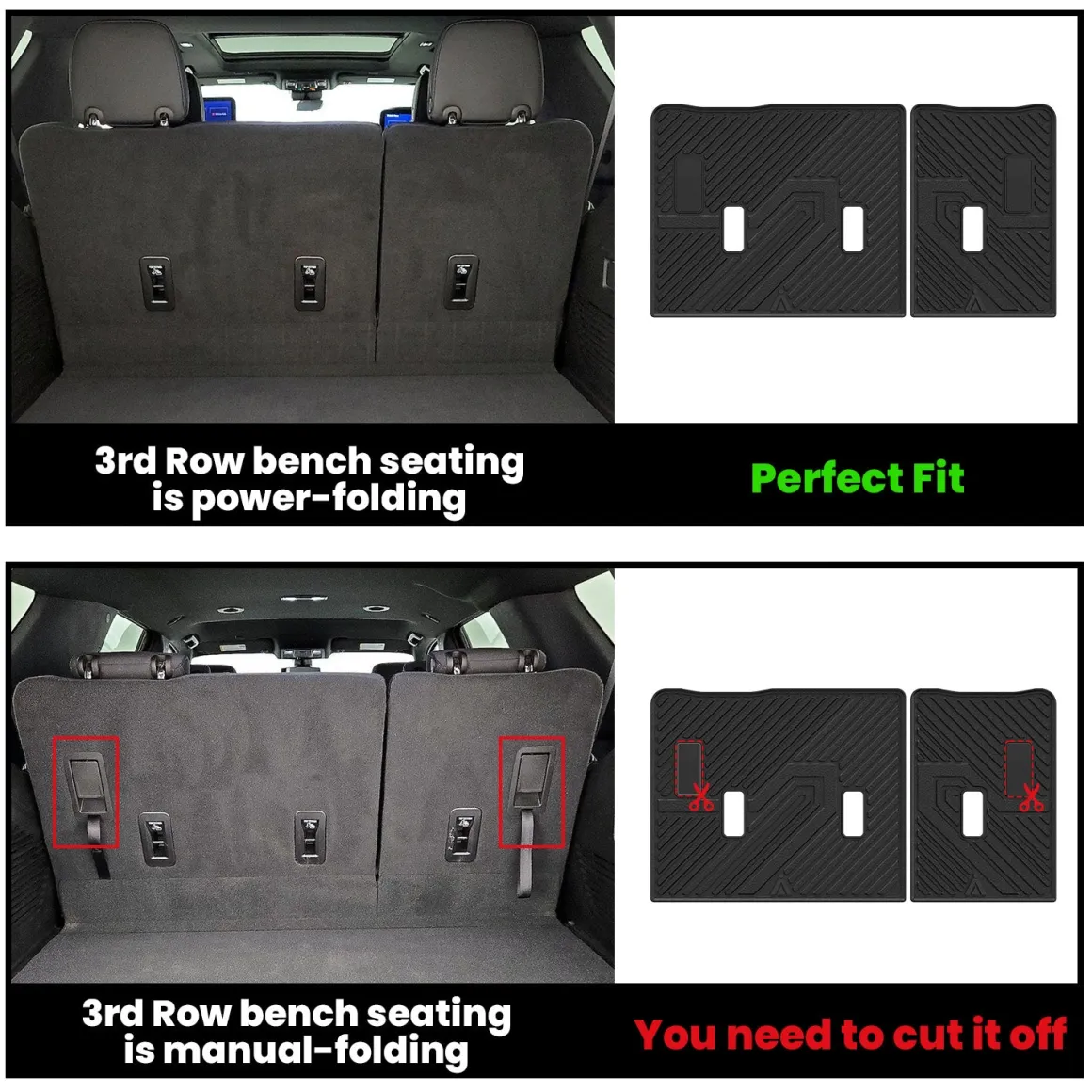 Fit for 2021–2026 Cadillac Escalade ESV Individual Floor Mats or Cargo Mats
