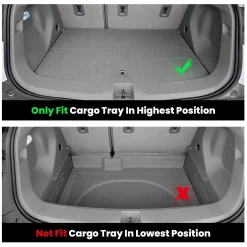 Fit for 2027 Chevrolet Bolt EV Floor Mats & Cargo Mat, Only Fit Cargo Tray in Highest Position