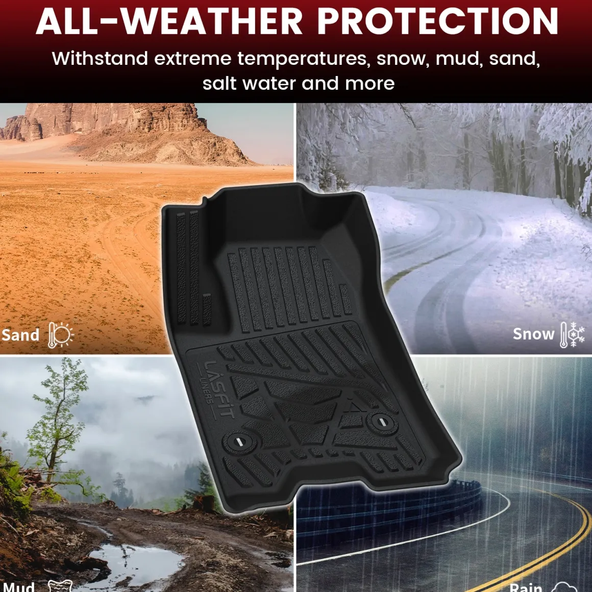 Fit for 2023-2026 Chevrolet Colorado Floor Mats, Fit Carpet Floor Only