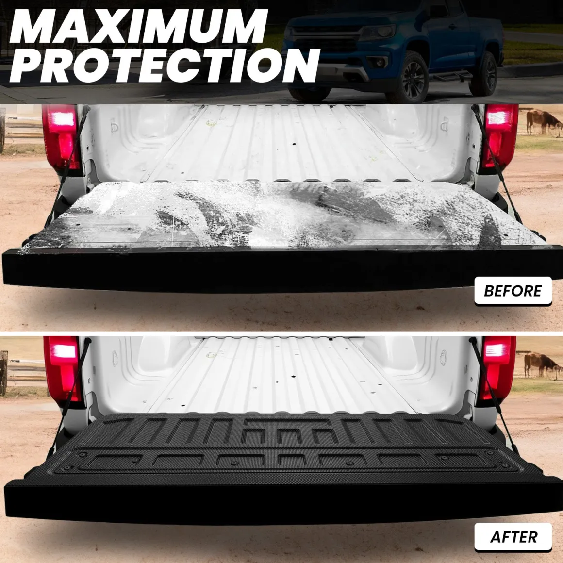Fit for 2015-2022 Chevrolet Colorado 5.1FT Short Bed Mat or Tailgate Mat