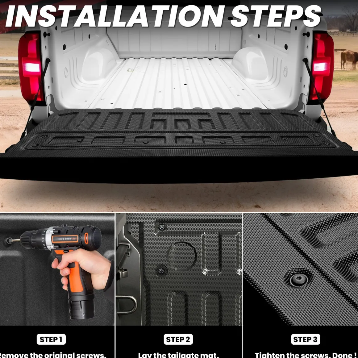 Fit for 2015-2022 Chevrolet Colorado 5.1FT Short Bed Mat or Tailgate Mat