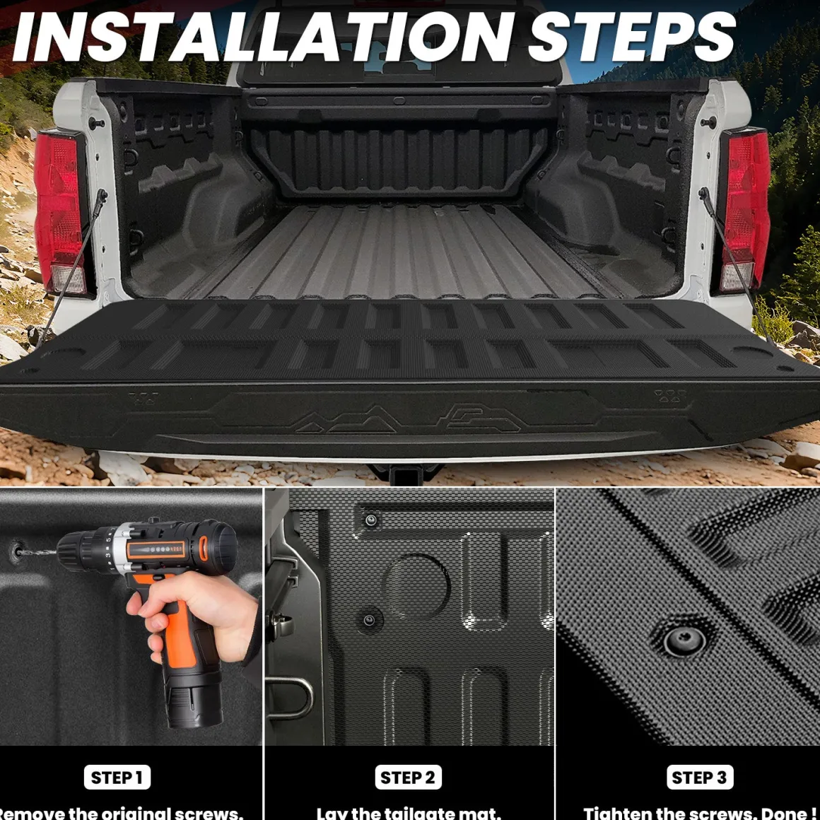 Fit for 2023-2026 Chevrolet Colorado Heavy Duty Bed Mat or Tailgate Mat, Not Fit Drop-in Liners