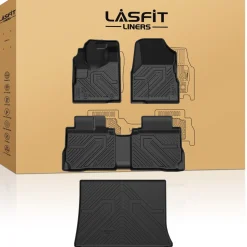Fit for 2012-2017 Chevrolet Equinox Floor Mats & Cargo Mat, Only Fit Second Row Seats Sliding Backwards