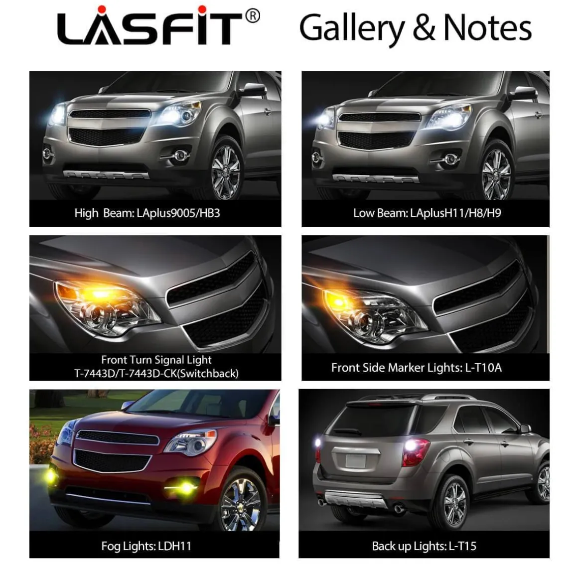 Fit for 2010-2015 Chevrolet Equinox LED Bulbs H11 9005 Exterior Interior Lights