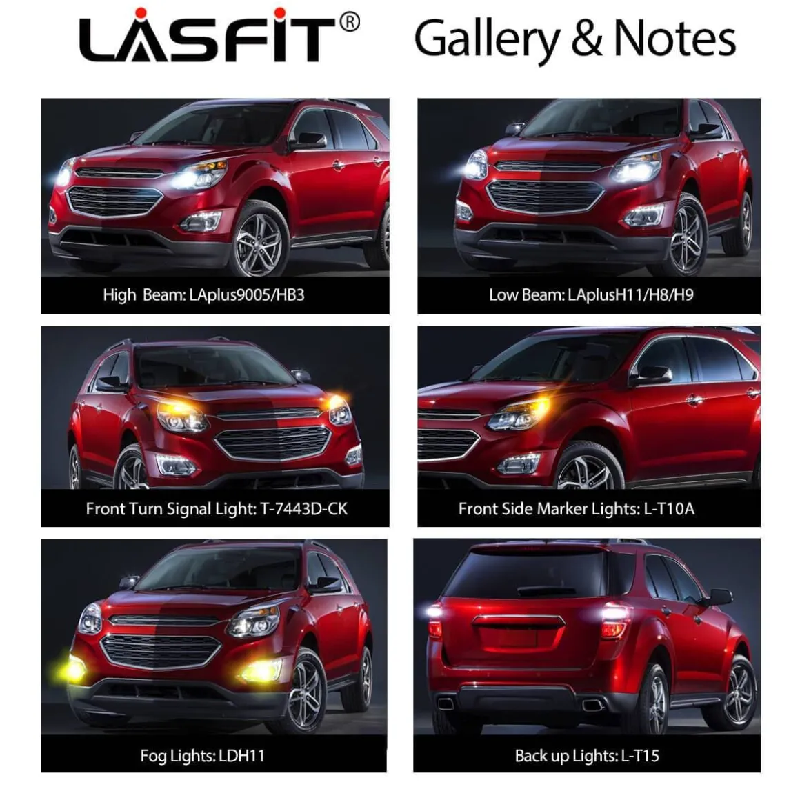 Fit for 2016-2017 Chevrolet Equinox LED Bulbs H11 9005 Exterior Interior Lights