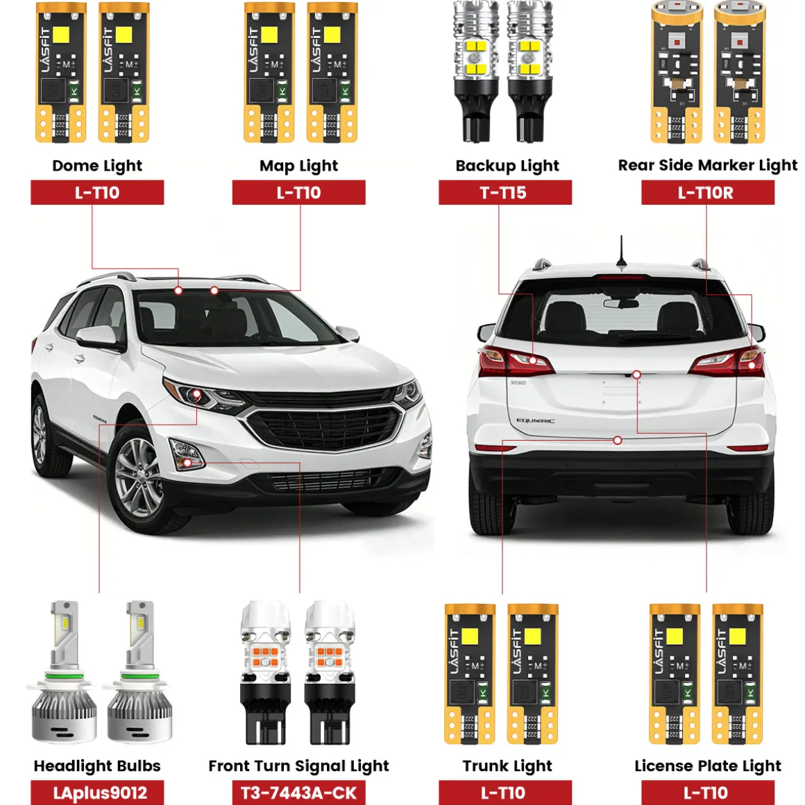 Fit for 2018-2021 Chevrolet Equinox LED Bulbs Upgrade | Tested and Verified