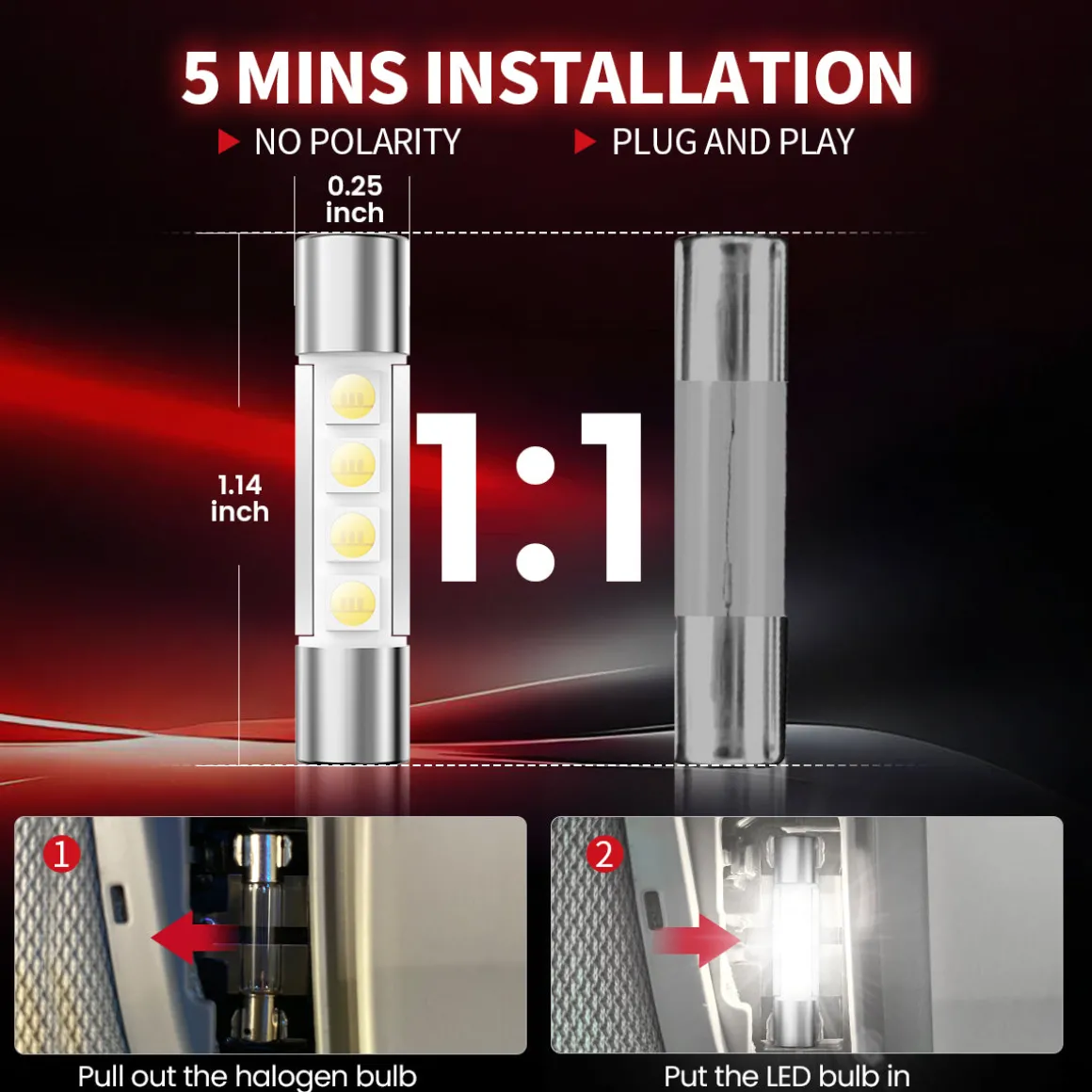 Fit for 2019-2025 Chevrolet Malibu LED Bulbs Upgrade | Tested and Verified