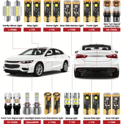 Fit for 2016-2018 Chevrolet Malibu The Brightest LED Bulbs Upgrade