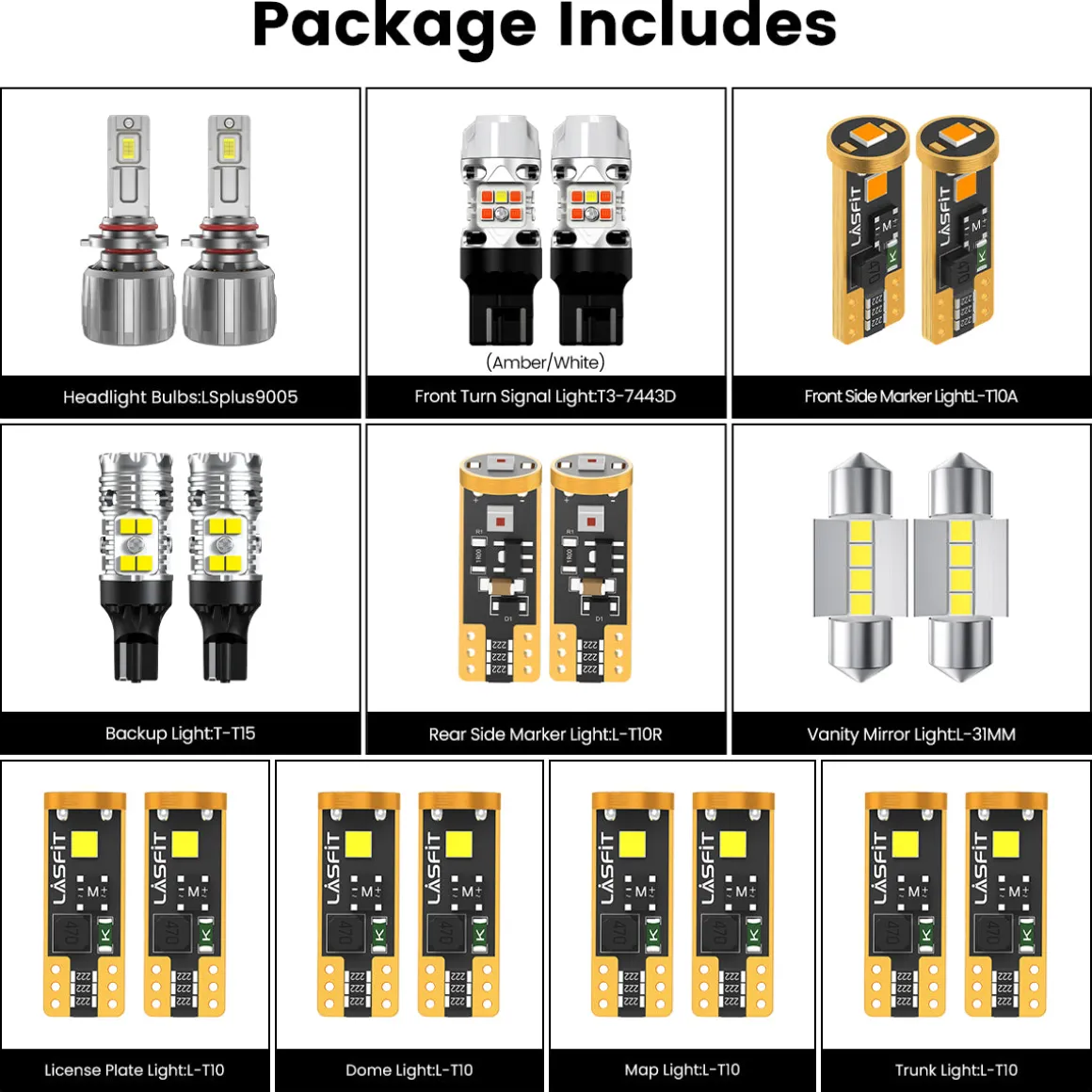 Fit for 2016-2018 Chevrolet Malibu The Brightest LED Bulbs Upgrade