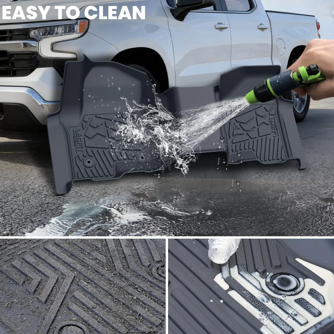 Fit for 2019-2026 Chevrolet Silverado 1500 Floor Mats, Fit Carpet Floor Only, Not Fit 2019 Silverado 1500 LD