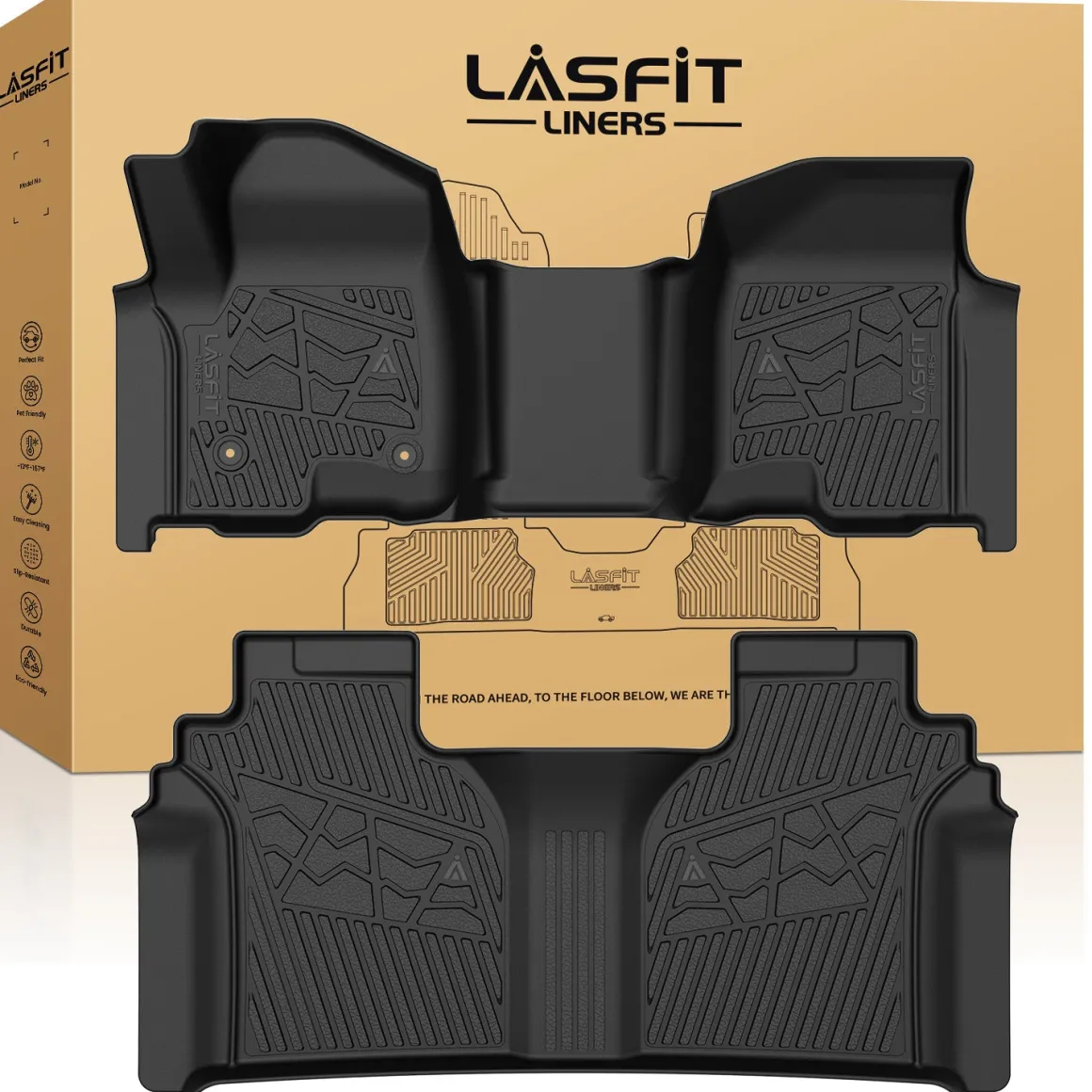 Fit for 2019-2026 Chevrolet Silverado 1500 Floor Mats, Fit Carpet Floor Only, Not Fit 2019 Silverado 1500 LD