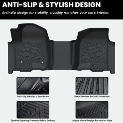 Fit for 2019-2026 Chevrolet Silverado 1500 Floor Mats, Fit Carpet Floor Only, Not Fit 2019 Silverado 1500 LD