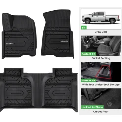 Fit for 2020-2026 Chevrolet Silverado 2500HD 3500HD Floor Mats, Fit Carpet Floor Only