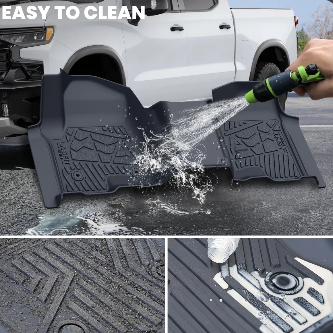 Fit for 2020-2026 Chevrolet Silverado 2500HD 3500HD Floor Mats, Fit Carpet Floor Only
