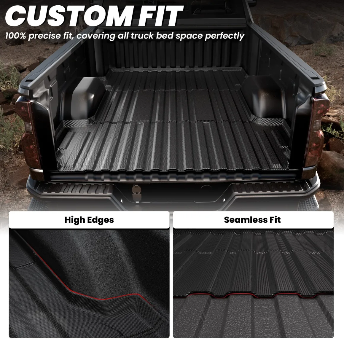 Fit for 2020-2026 Chevrolet Silverado 2500HD 3500HD 6.8FT Bed Mat or Tailgate Mat, Not for 5th Wheel Package