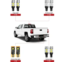 Fit for 2014-2015 Chevrolet Silverado 1500 LED Bulbs Upgrade | Tested and Verified