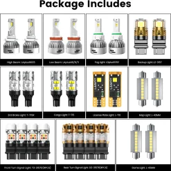 Fit for 2007-2013 Chevrolet Silverado 1500 LED Bulbs Upgrade | Tested and Verified