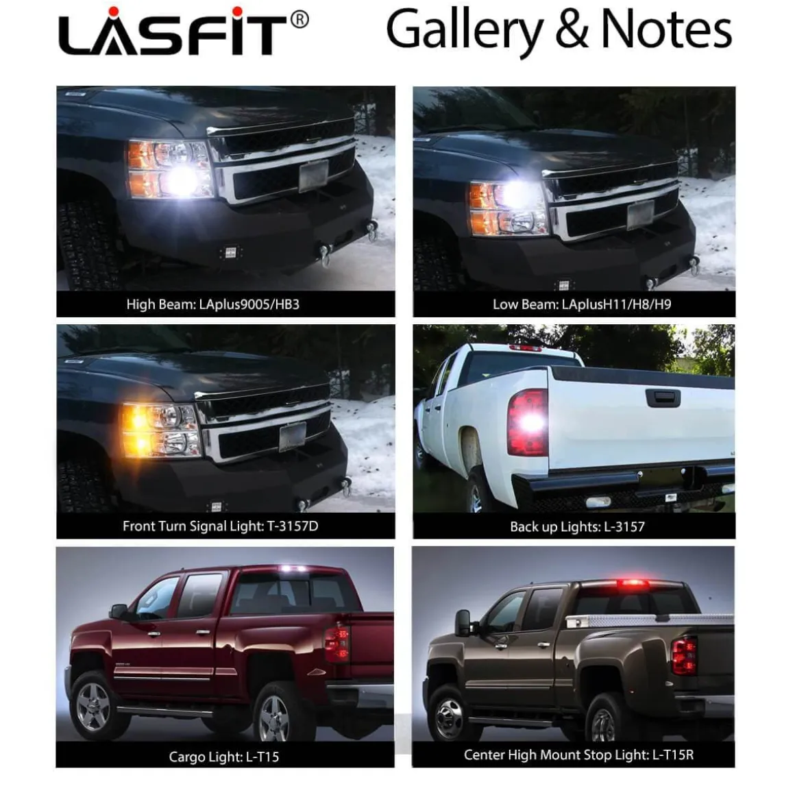 Fit for 2007-2014 Chevrolet Silverado 2500 3500 LED Bulbs Upgrade | Tested and Verified