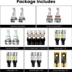Fit for 2015-2019 Chevrolet Silverado 2500 3500 LED Bulbs Upgrade | Tested and Verified