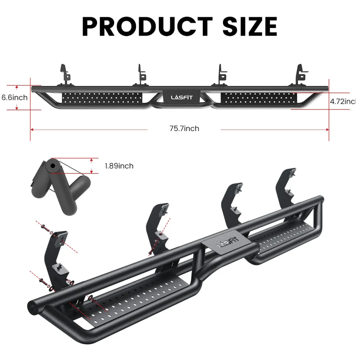 Fit for 2019-2026 Chevrolet Silverado 1500 Running Boards Side Steps, Fit Crew Cab ONLY