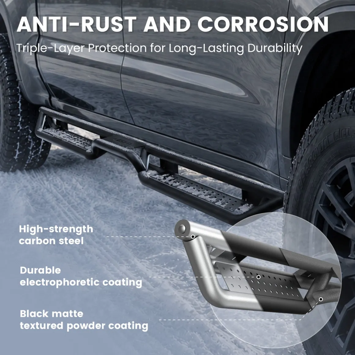 Fit for 2019-2026 Chevrolet Silverado 1500 Running Boards Side Steps, Fit Crew Cab ONLY
