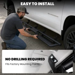 Fit for 2019-2026 Chevrolet Silverado 1500 Running Boards Side Steps, Fit Crew Cab ONLY