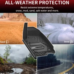 Fit for 2019-2026 Chevrolet Silverado 1500 1st Row Floor Mats, Fit Bucket Seat & Carpet Floor Only, Not for 2019 Silverado LD