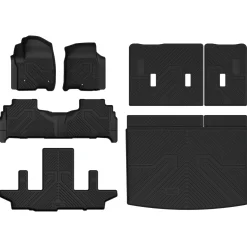 Fit for 2021–2026 Chevrolet Suburban Floor & Cargo Mats Protection Set, Not Fit 9 Seats