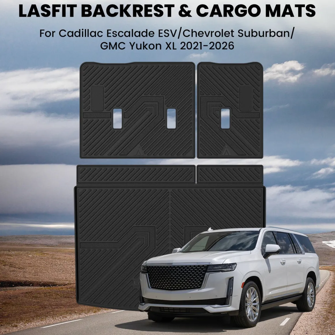 Fit for 2021–2026 Chevrolet Suburban Individual Floor Mats or Cargo Mats, Not Fit 9 Seats