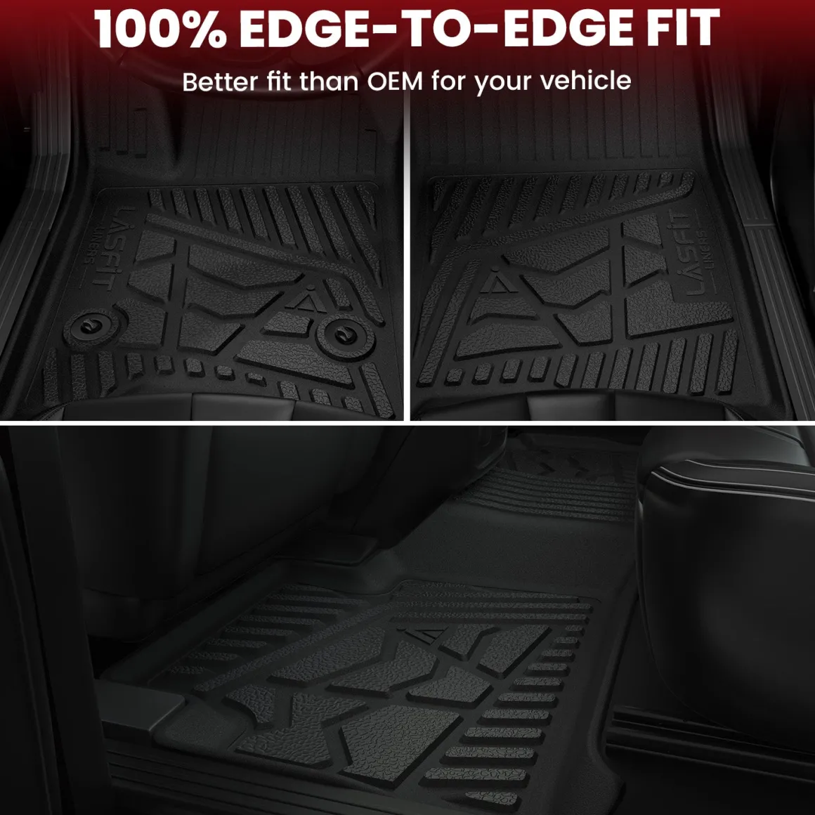 Fit for 2000-2006 Chevrolet Suburban 1st & 2nd Row Floor Mats, Fit 2nd Row Bench Seat Only