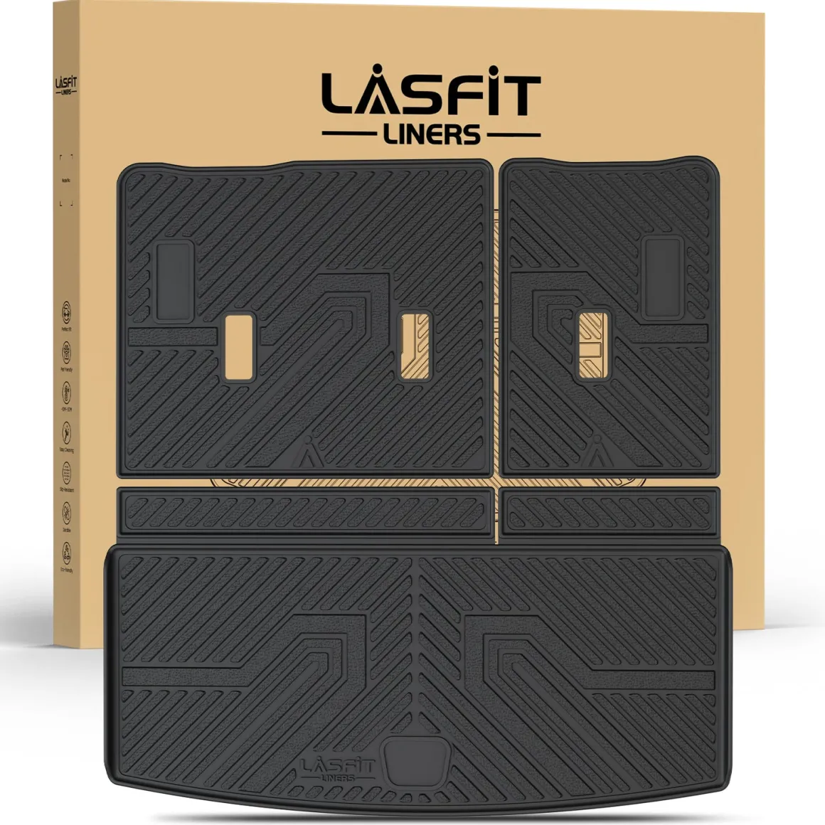Fit for 2021–2026 Chevrolet Tahoe Individual Floor or Cargo Mats, Not Fit 9 Seats