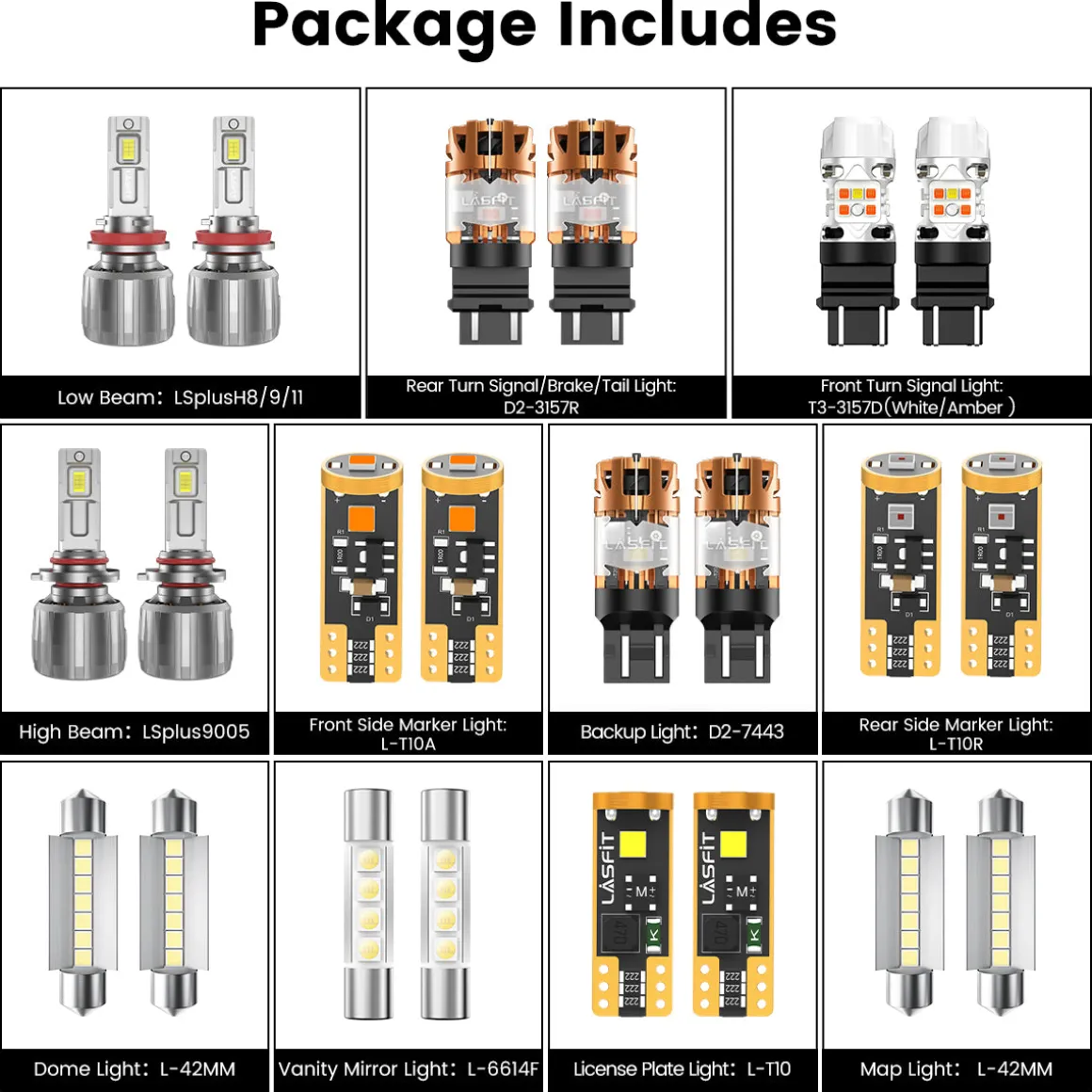 Fit for 2007-2014 Chevrolet Tahoe The Brightest LED Bulbs Upgrade