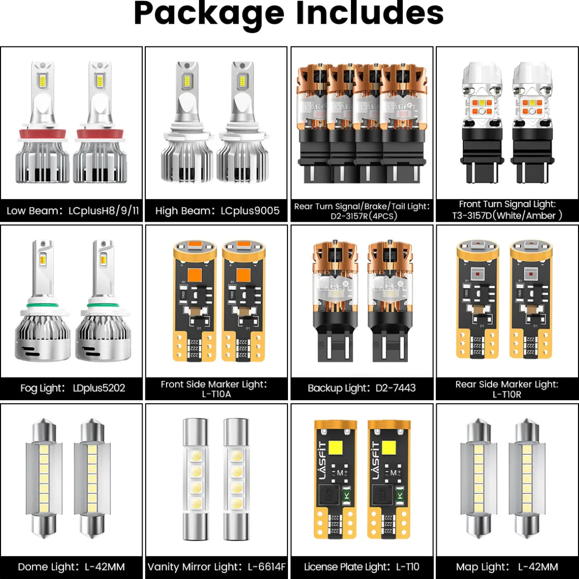 Fit for 2007-2014 Chevrolet Tahoe The Brightest LED Bulbs Upgrade
