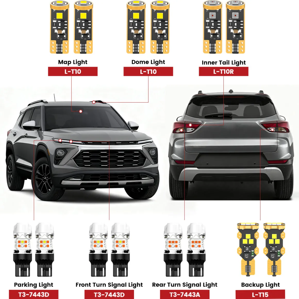 Fit for 2024-2026 Chevrolet Trailblazer LED Bulbs Upgrade | Tested and Verified