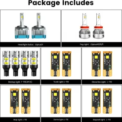 Fit for 2016-2020 Dodge Durango The Brightest LED Bulbs Upgrade | Tested and Verified